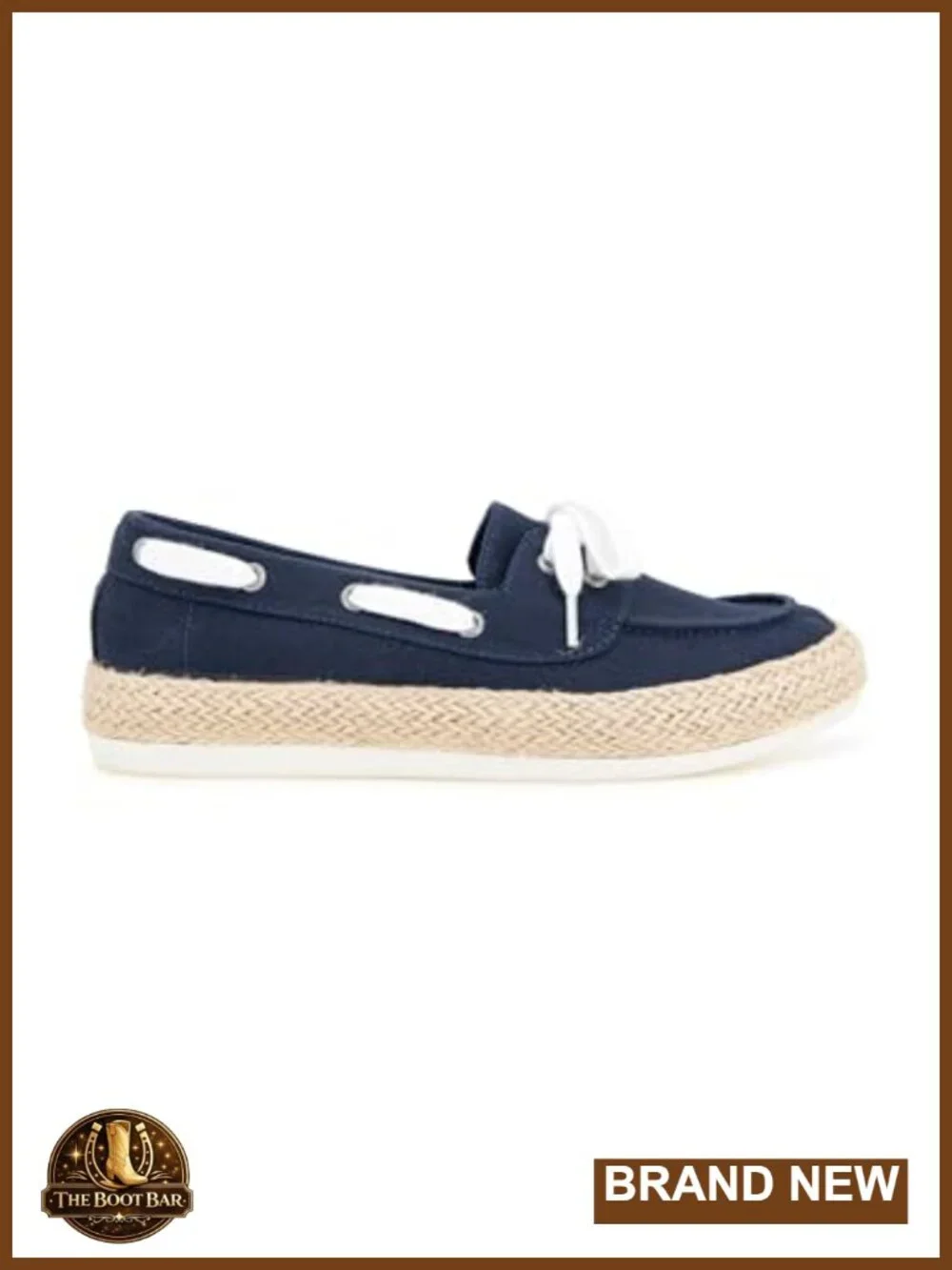 Canvas Boat Sneakers with Raffia Wrap Detail